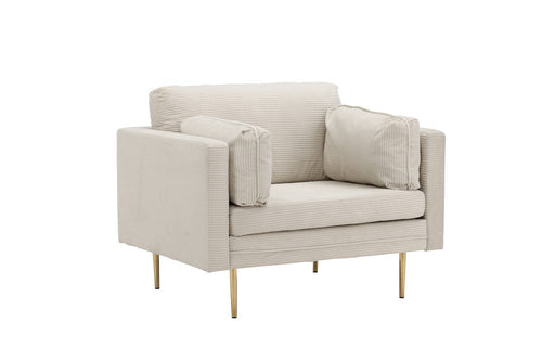 BRAM Fauteuil Renzo - Beige Ribstof - vtwonen shop