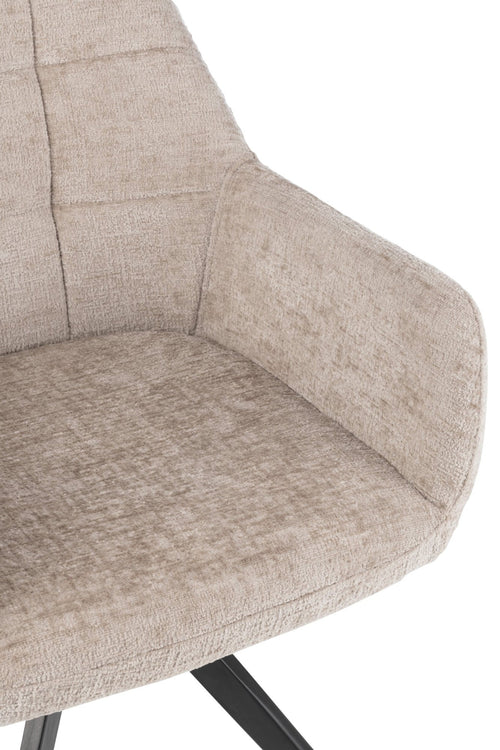 J-Line stoel Louna - ijzer/acryl - beige/lichtgrijs
