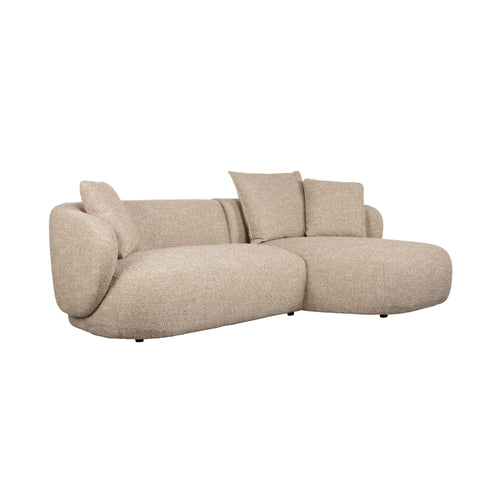 Zuiver Stones 3-zitsbank Chaise Longue Rechts Lichtbruin