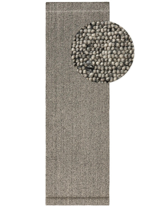 benuta wollen loper Imke - grijs - 80x250 cm