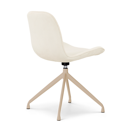 Nolon Nola-Fé draaibare eetkamerstoel rib beige beige onderstel
