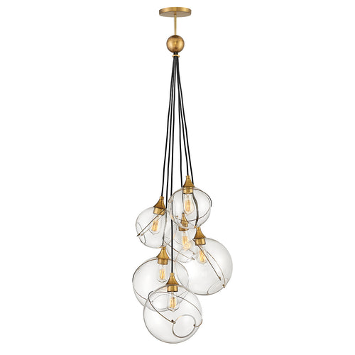 Skye Lisa McDennon by Hinkley 6-lichts hanglamp Heritage messing