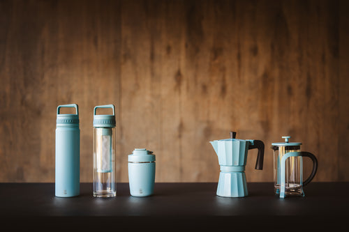 Leopold Vienna - Cold Brew infuser bottle Moshi to-go beker thermosfles - ijskoffie - mint