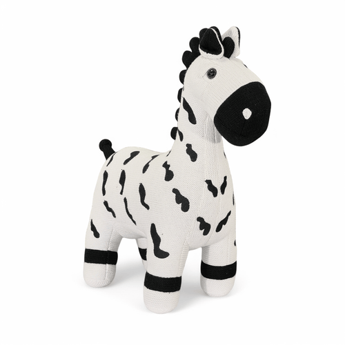 Pintado & Lacado knuffeldier Zebra - wit - 40 cm