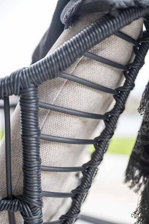 Margriet dining fauteuil- carbon black - zwart -desert sand - vtwonen shop