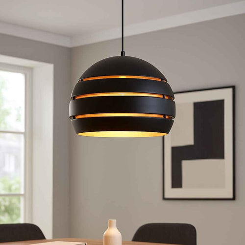 Freelight hanglamp Djarin - 1 lichts - 40  x 150   cm - zwart goud - vtwonen shop