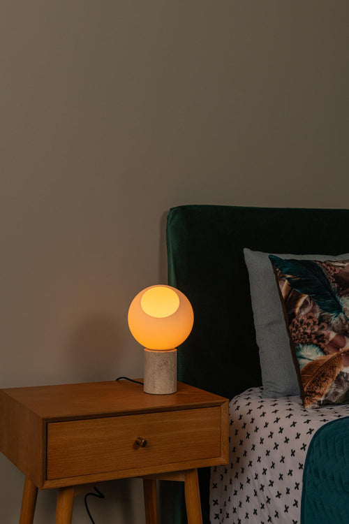 Lucide tafellamp DAVIN - 1xE27 - Opaal - vtwonen shop