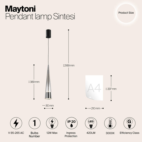 Maytoni - Hanglamp Sintesi - Chroom - Ø8 - vtwonen shop