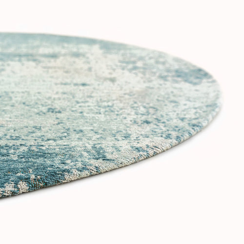 Louis De Poortere binnen & buiten machinewasbaar vloerkleed Mad Men Virgin Land van 70% gerecycled PET - blauw - 290x290cm