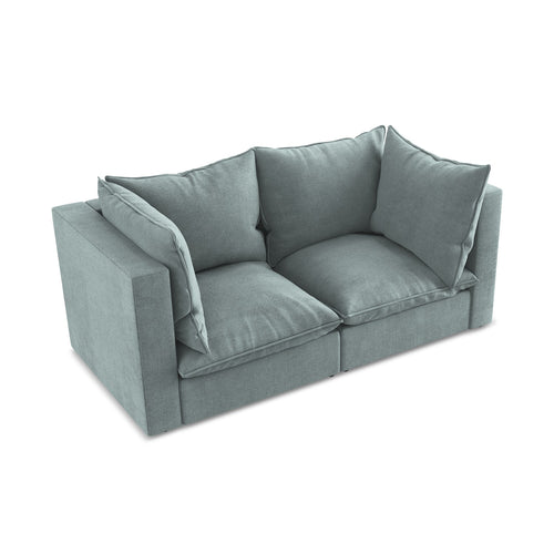 LaMiaSofa Tweezits modulaire bank Ravenna - textuurstof - jeans - 180x90x77