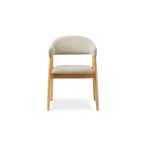 Set van 2 stoelen Adra chenille beige - 59x56x77cm