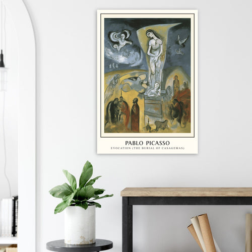 Artfulprints Poster met Lijst Pablo Picasso - Evocation   - 30x40 cm - Meerkleurig