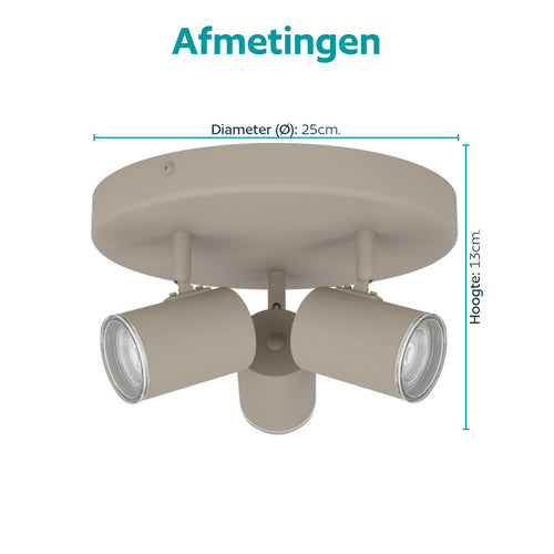 EGLO spot Consuma 1 - gu10 - Ø 25 cm - zand