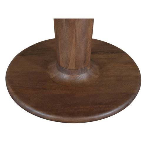 DÉJA Living Eettafel Xàtiva - Rond Donkerbruin Hout - 130x130x76cm