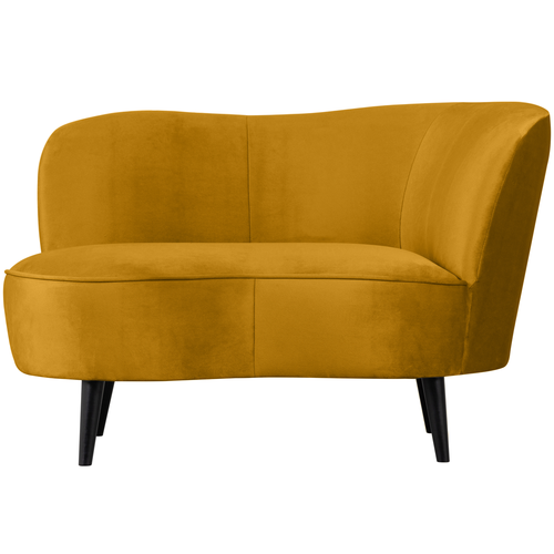 WOOOD loungefauteuil rechts Sara - Velvet - Oker - 71x112x81 - vtwonen shop