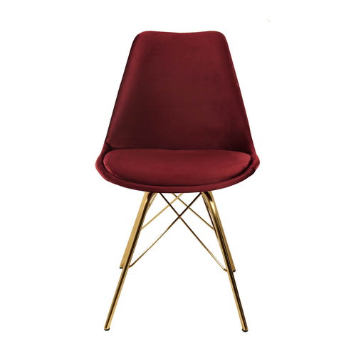 Kick kuipstoel Velvet - Rood - vtwonen shop