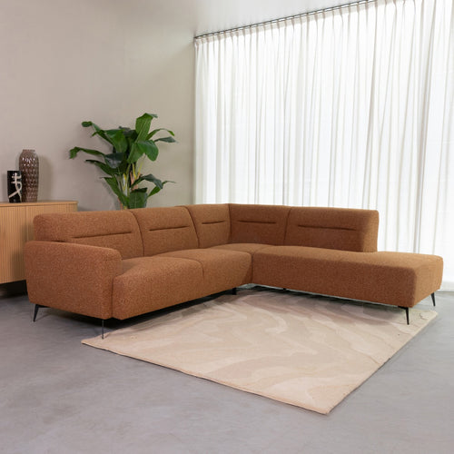 LABEL51 Hoekbank Bolzano Rechts - Oranje Bouclé - 270x227x80cm