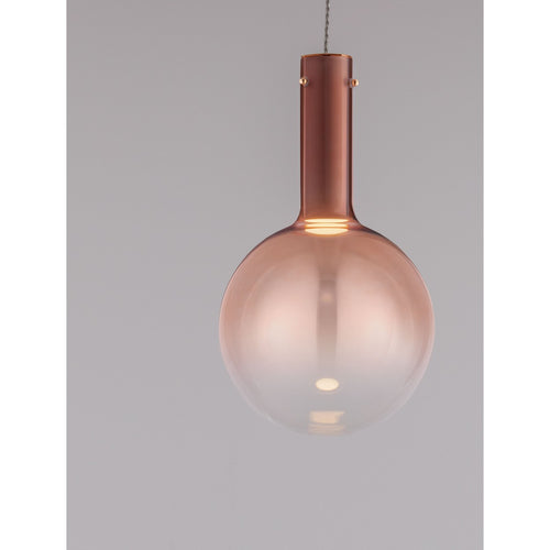 Nova Luce NOSTOS Bolvormige hanglamp voor plafond, roze, goud, mat wit, Triac dimbare LED 6W 330lm 3000K