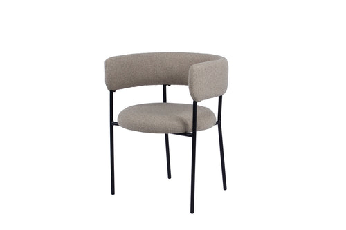 Giga Meubel Eetkamerstoel Malene - Stof - Taupe - Set van 2