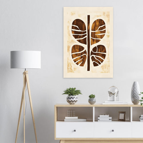 Artfulprints Poster Boho – Rooted form   - 70x100 cm - Terracotta