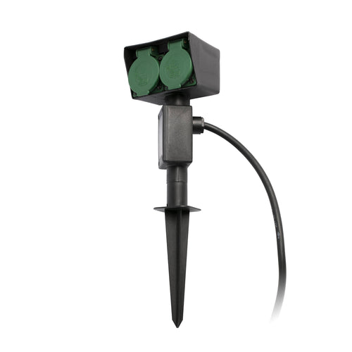 Faro Garten-1 - Outdoor Plug On Spike Zwart IP44