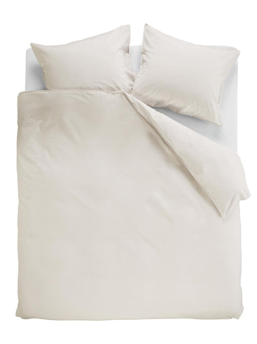 Ambiante Cotton Uni dekbedovertrek - Effen - Lits-Jumeaux XL - 260x200/220 - Gebroken wit - vtwonen shop