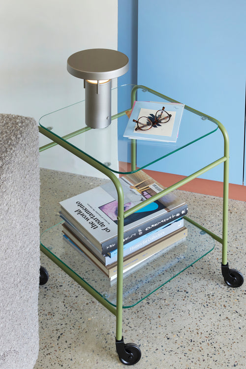 Hübsch draagbare lamp BringMe - ijzer/polycarbonaat - ø18xh20cm, led - vtwonen shop