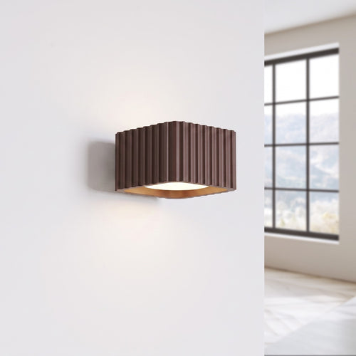 Sollux Lighting Wandlamp RIFF bruin Gx53 - 10x12x6cm