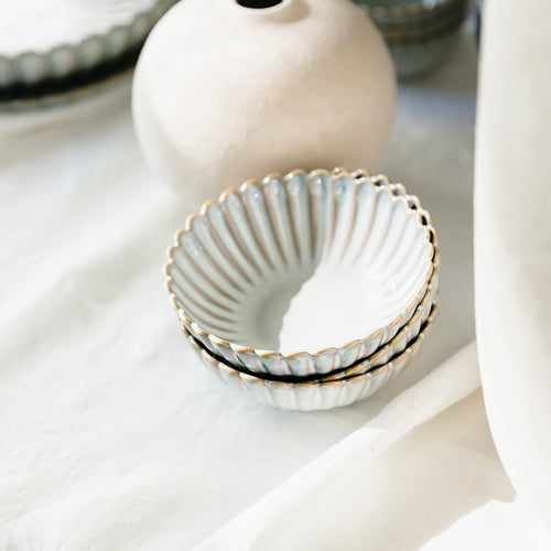 S|P Collection - Kom 13xH4,5cm nuance white Lotus - Set van 4 - vtwonen shop