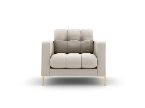 Cosmopolitan Design Fauteuil Bali structurele stof, beige - 96x87x75cm