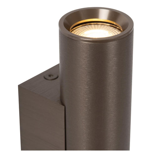 Lucide wandspot DUPLA - 2xGU10 (MR11) - Koffie