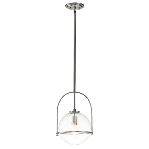 Elstead Hinkley Somerset Globe hanglamp geborsteld nikkel