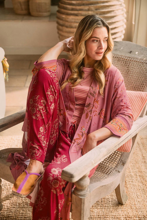 Pip Studio - Noa Kimono Dames - Bodhi Flower - Roze - XXL