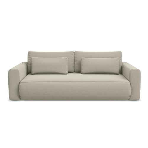 LaMiaSofa 3-zits slaapbank Perugia - velours - parel - 238x105x82