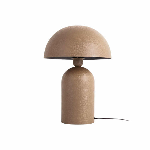 Leitmotiv tafellamp Boaz - bruin - Ø31cm