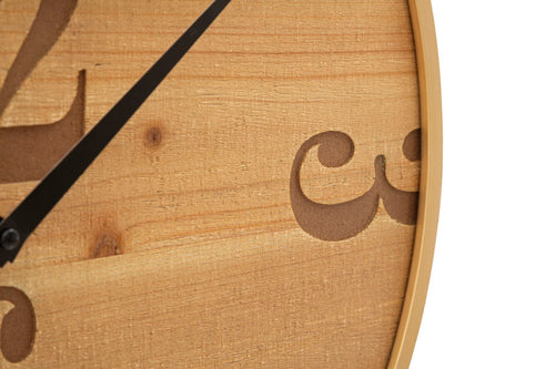 Houten wandklok bruin rond 50x3,5 cm