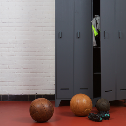 WOOOD kledingkast 2-deurs Stijn - Grenen - Staal Grijs - 103x187x40 - vtwonen shop