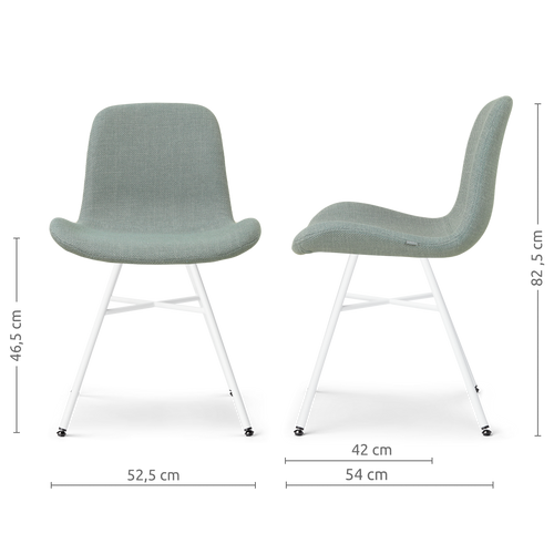 Nolon Noa-Fé eetkamerstoel saliegroen - wit onderstel - vtwonen shop