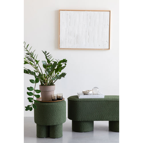 Housecraft Living Marcos Kruk/ Poef  Bouclé Groen - vtwonen shop