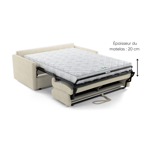 Calicosy - GIULIA Slaapbank 3-zits - Beige - 100x175x87 cm