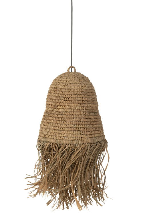J-Line lampenkap Franjes - raffia - naturel - vtwonen shop
