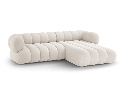 Cosmopolitan Design Hoekbank Koge 5-zits, chenille lichtbeige - 165x270x70cm