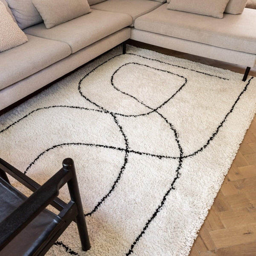 Interieur05 Hoogpolig Vloerkeed Lines wit - 200 x 290 cm - vtwonen shop