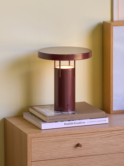 Hübsch draagbare lamp BringMe - acryl/ijzer - ø25xh28cm