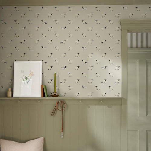 Sophie Allport Vliesbehang Kinderkamer - Sheep Off White