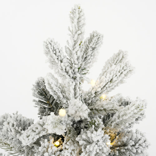 Black Box Trees Grimshaw kerstboom met burlap Dual Led groen frosted warm wit 40L 56 TIPS BOtimer - h60xd45cm