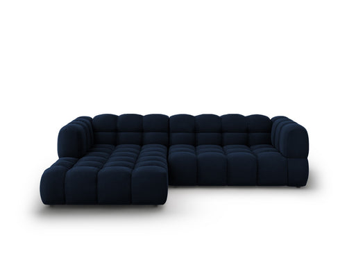 Cosmopolitan Design Modulaire hoekbank links Sky 4-zits, flueel, koningsblauw - 162x272x70cm