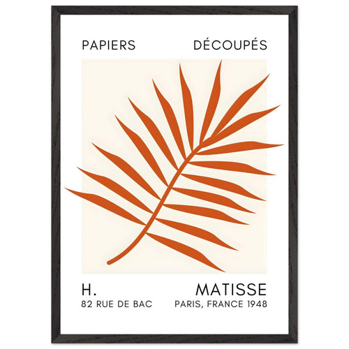 Artfulprints Poster met Lijst Matisse – Floral reef orange   - 50x70 cm - Oranje