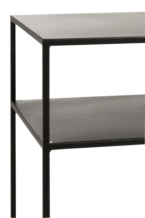 J-Line console Rechthoekig 2 Planken - metaal - zwart - vtwonen shop