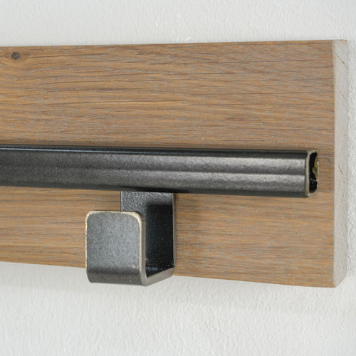 Spinder Design Wandkapstok Rumo 3 Hook - Blacksmith / Eiken